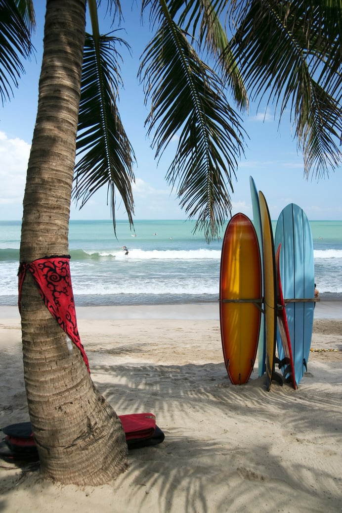 bali surf boards kuta beach indonesia